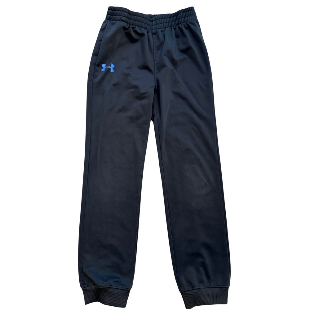 Under Armour Jogger Pants Boys 7 Gray Fleece Lined Tapered Athletic Track Pants